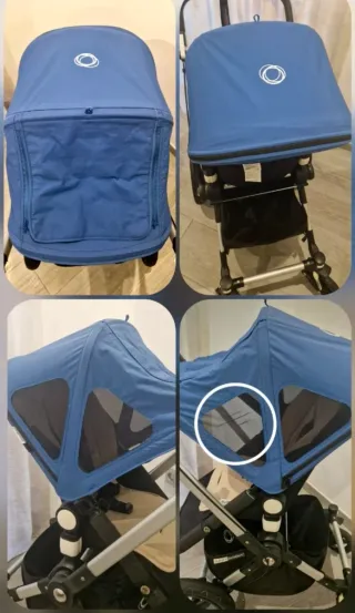 Capota Bugaboo Azul y colchoneta