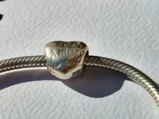 Pandora Corazón Amor Idiomas Plata