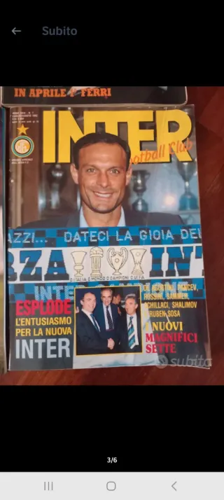 Riviste Calcio Inter  Lotto 4 riviste vintage rare