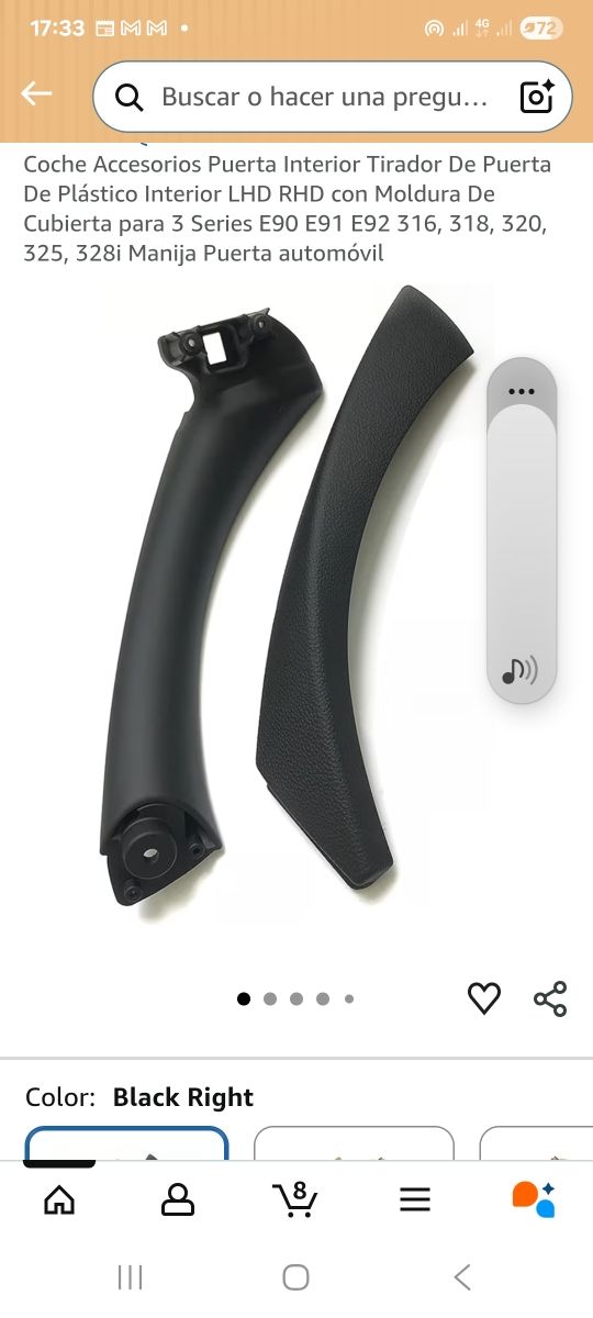 Manijas Interiores BMW E90 E91 E92 E93 Ambos lados