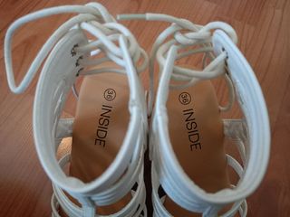 Sandalias cuña blancas talla 36