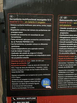 Herramienta Multifuncional Parkside 12V