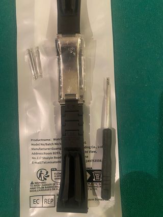 Cinturino Silicone Nero 20mm per Rolex Submariner