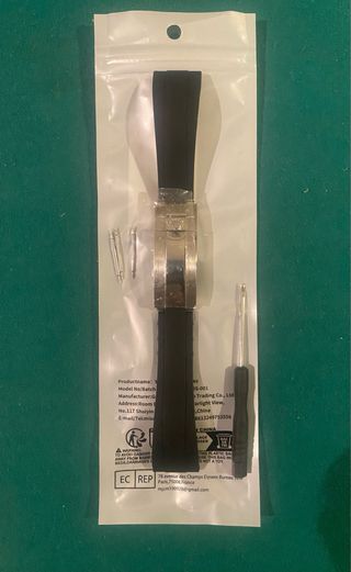 Cinturino Silicone Nero 20mm per Rolex Submariner