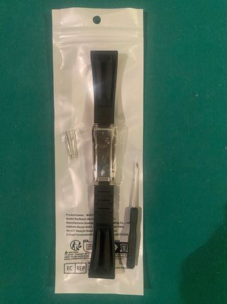 Cinturino Silicone Nero 20mm per Rolex Submariner