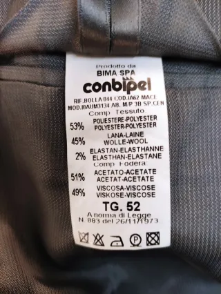 Abito completo uomo Conbipel grigio taglia M