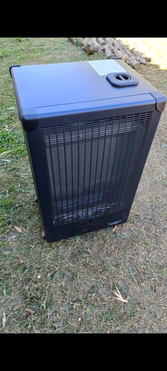 Estufa de gas llama azul