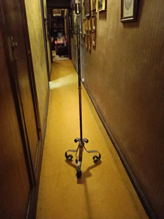 Lámpara antigua metal abronzado