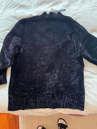 Jersey Zara oversize terciopelo negro Talla S