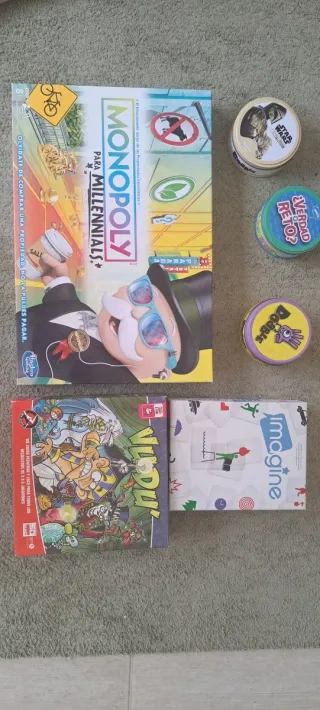 Juegos de mesa: Monopoly, Dobble, Vudu, Imagine