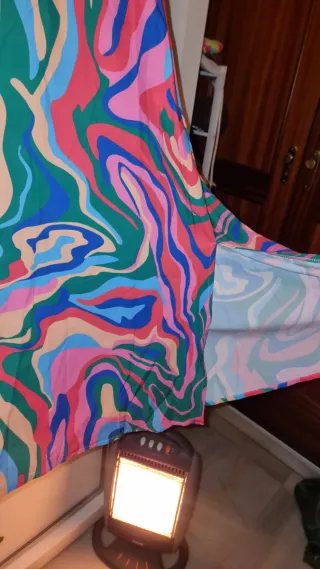 Vestido largo estampado multicolor