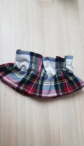 Cuello desmontable tartán con lazo