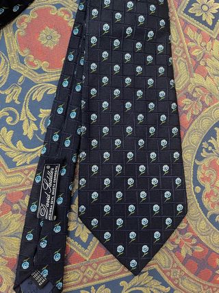 Corbata David Saddler Seda Flores Azules
