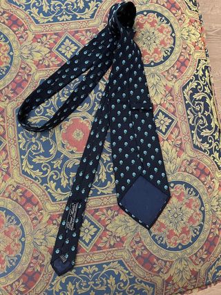 Corbata David Saddler Seda Flores Azules