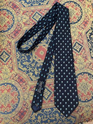 Corbata David Saddler Seda Flores Azules