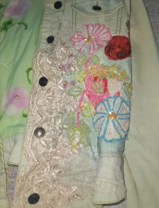 Cazadora vaquera Antica Sartoria bordada