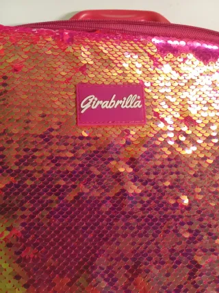 Valigetta Girabrilla paillettes oro e rosa