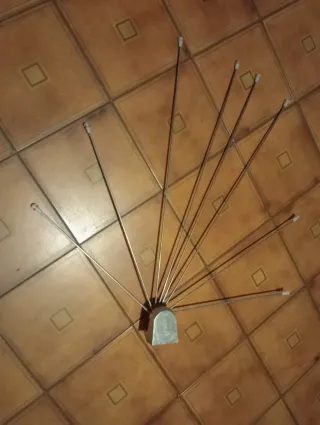 Asta doccia ad ombrello metallo