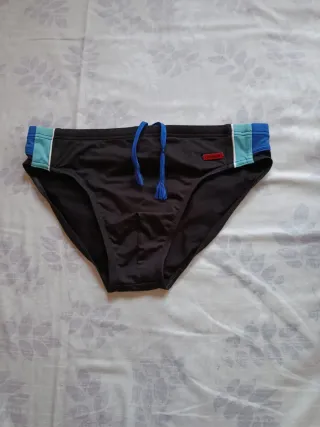 Bañador hombre negro y azul