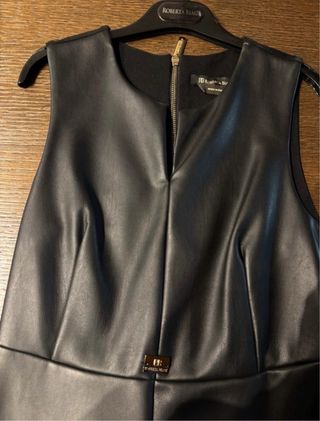 Vestito similpelle nero