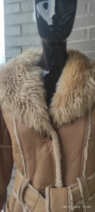 Abrigo largo piel 100% en 38