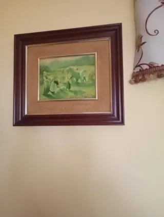 Cuadro pequeño escena campestre