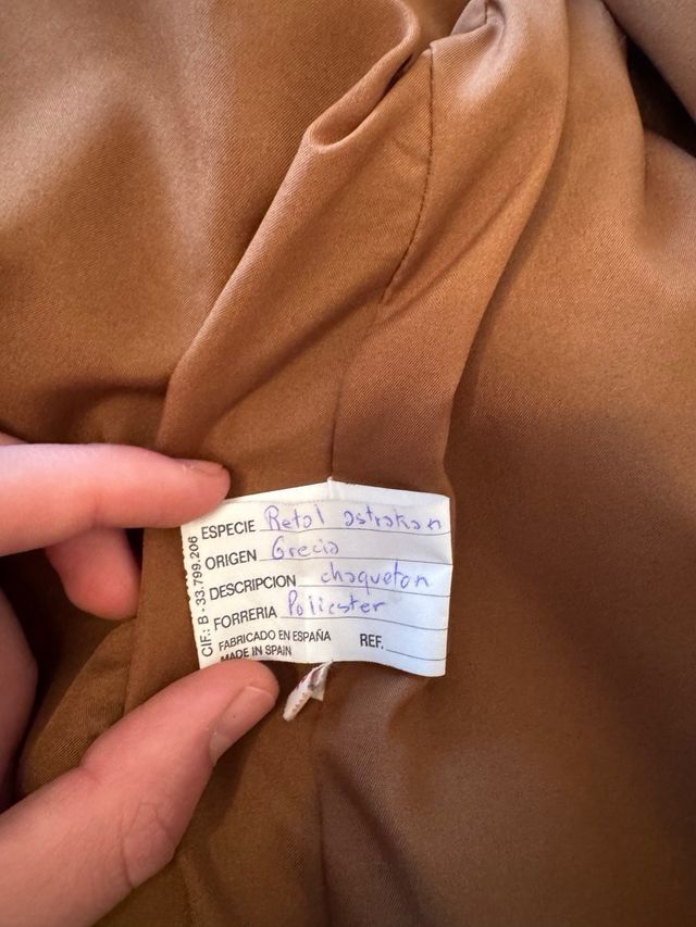 Abrigo de astracán auténtico