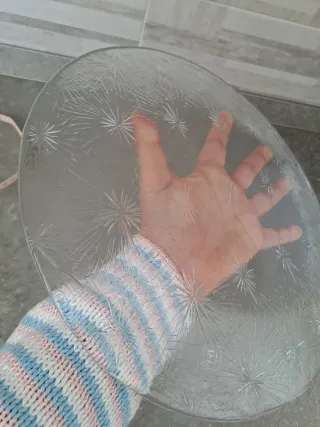 Piatto da portata in vetro con stelle