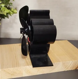 Ventilador Estufa Chimenea Metal Negro