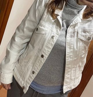 Chaqueta vaquera Mango blanca mujer