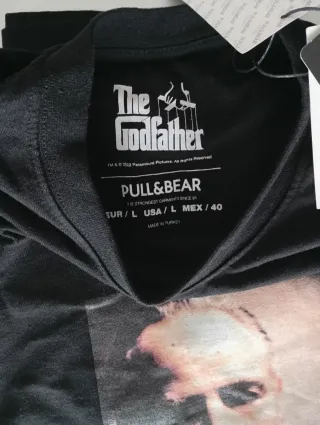 Camiseta Padrino Pull&Bear Negra