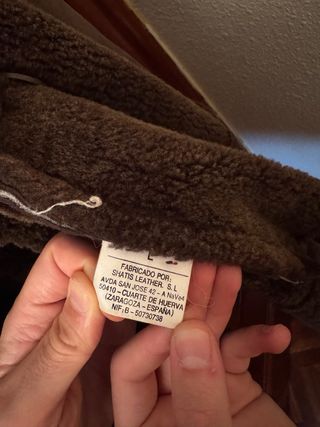 Abrigo de piel auténtica marrón