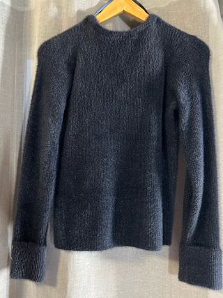 Jersey Morgan azul marino con brillantina Talla S