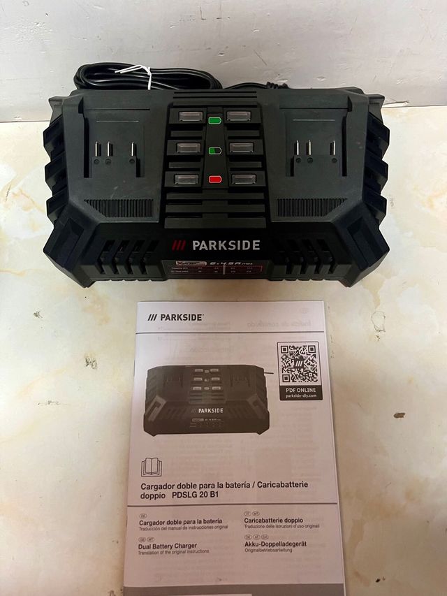 Caricabatterie doppio Parkside 20V 4.5A