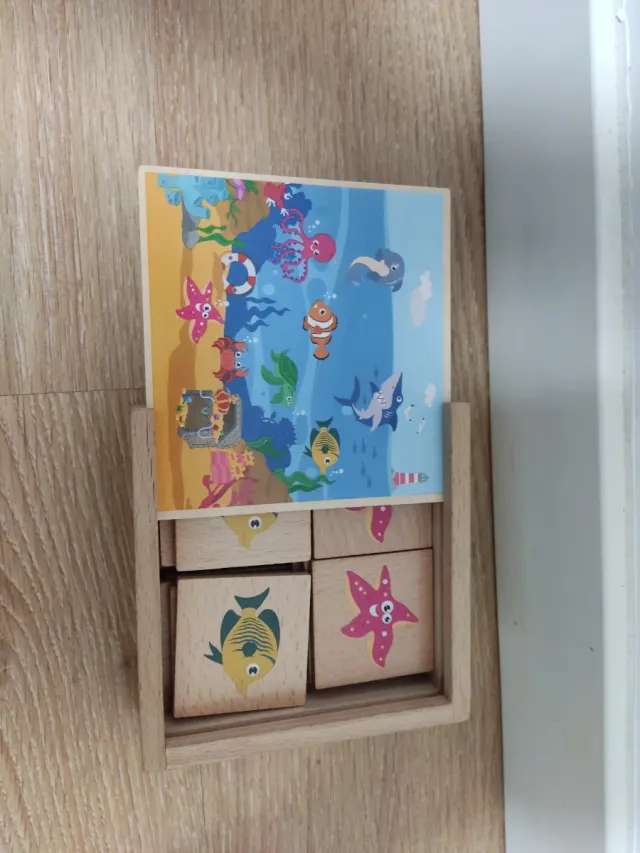 Juego de memoria infantil de madera