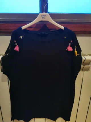 Camiseta Elogy Negra Mujer