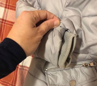 Piumino grigio con cappuccio ovs