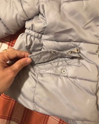 Piumino grigio con cappuccio ovs