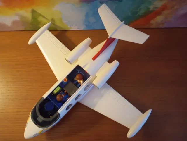 Avión Playmobil con diseño de delfines