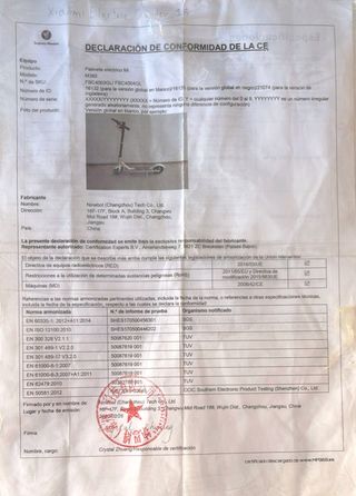 Patinete Xiaomi Mi m365 Blanco