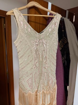 Vestido BABEYOND Beige/Rosa Talla S