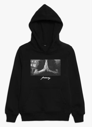 Sudadera Pray niño negra talla XS