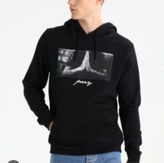 Sudadera Pray niño negra talla XS