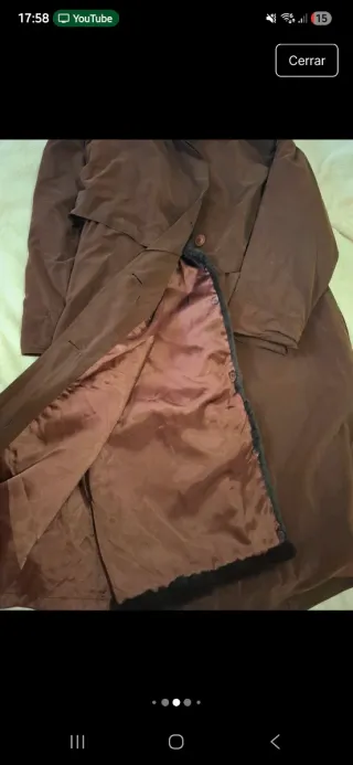 Abrigo vintage conejo y piel melocotón