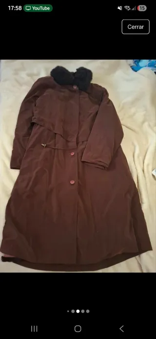 Abrigo vintage conejo y piel melocotón