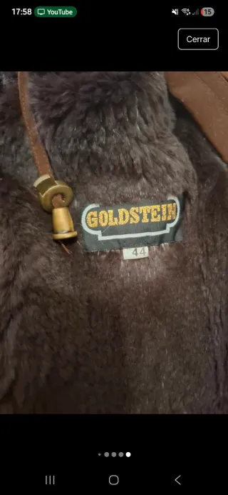 Abrigo vintage conejo y piel melocotón