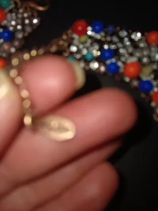 Collar Zara Multicolor con Flecos y Pedrería