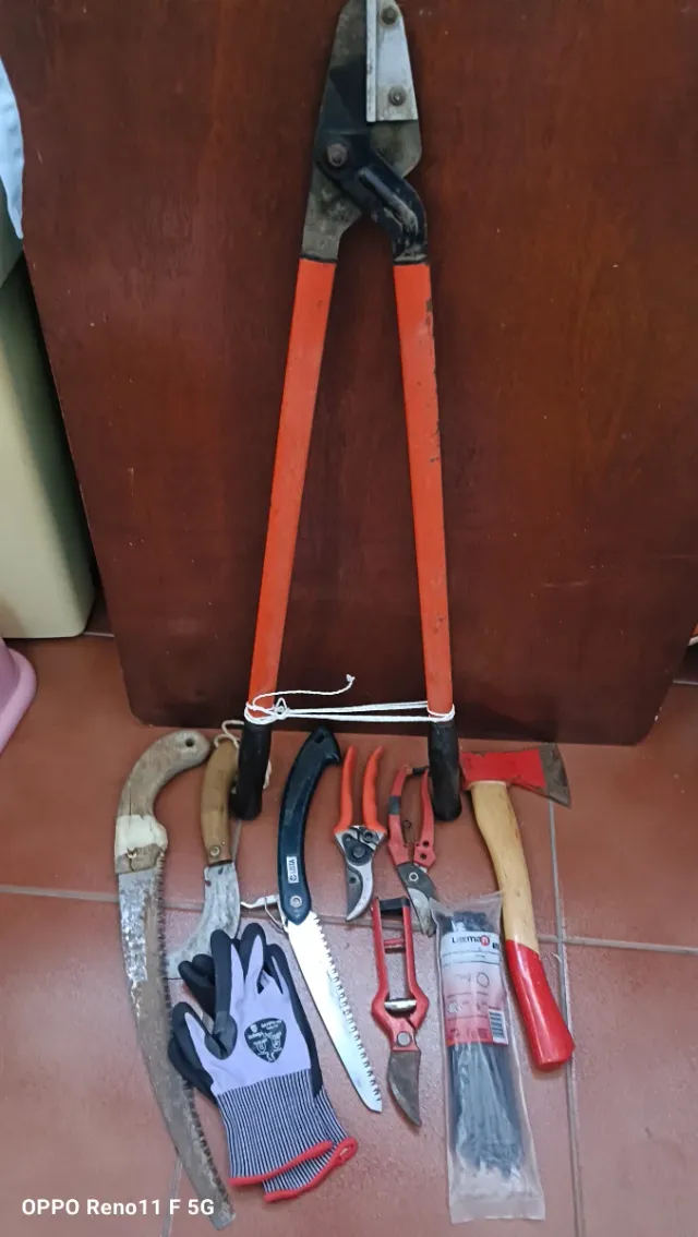 Lote herramientas jardinería en perfecto estado.