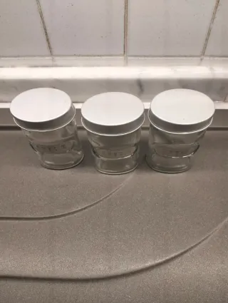 Set 3 Contenitori Spezie Vetro e Metallo.