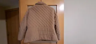 Chaqueta acolchada mujer beige/marrón